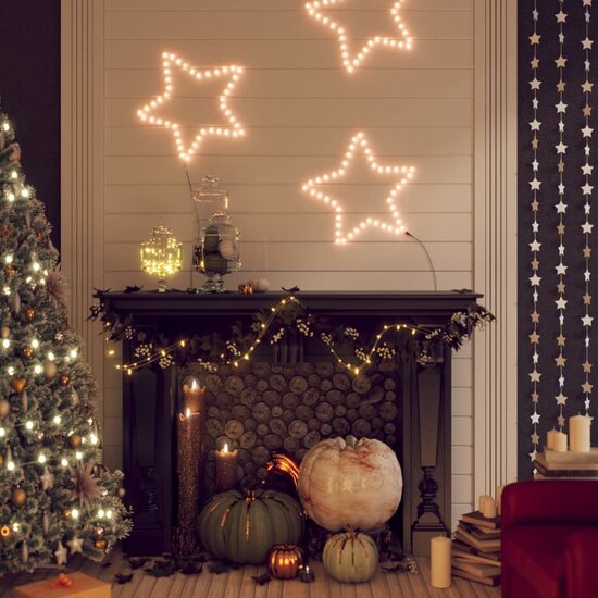 Kerstfiguur ster met 48 warmwitte LED&#039;s 56 cm