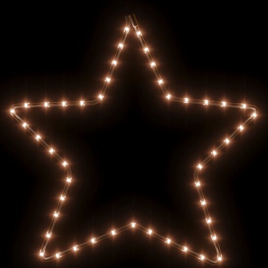 Kerstfiguur ster met 48 warmwitte LED&#039;s 56 cm