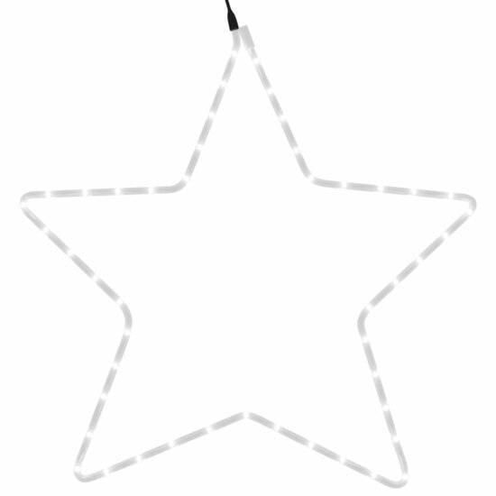 Kerstfiguur ster met 48 warmwitte LED&#039;s 56 cm
