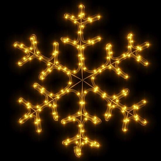 Kerstfiguur Sneeuwvlok Met 144 Warmwitte Led&#039;s 59 x 59 cm