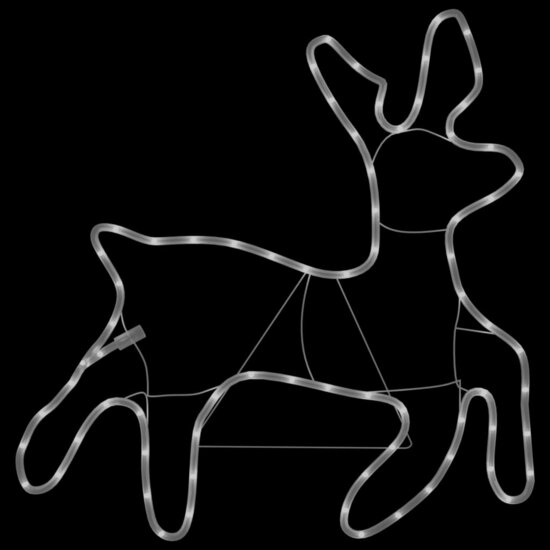 Kerstfiguur Rendier Met 72 Warmwitte Led&#039;s 57X55X4,5 Cm 1