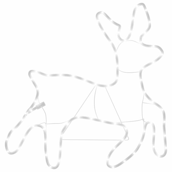 Kerstfiguur Rendier Met 72 Warmwitte Led&#039;s 57X55X4,5 Cm 1