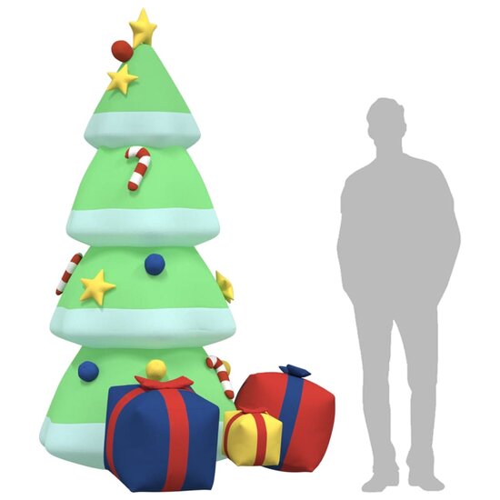 Kerstboom met LED&#039;s opblaasbaar 240 cm