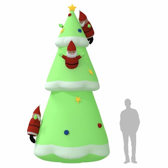 Kerstboom Opblaasbaar Met Led&#039;s 500 Cm 1