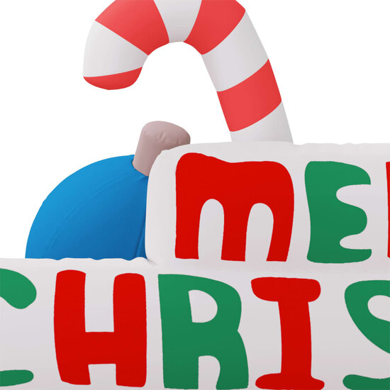 Decoratie &amp;quot;Merry Christmas&amp;quot; Met Led&#039;s Opblaasbaar 197 Cm