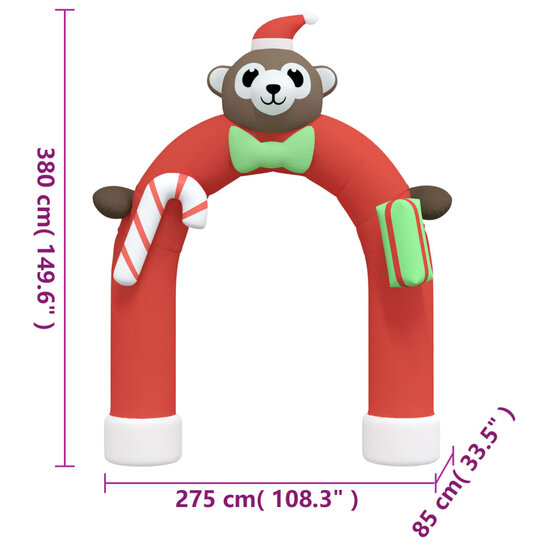 Kerstboog Opblaasbaar Met Led&#039;s 380 Cm 1