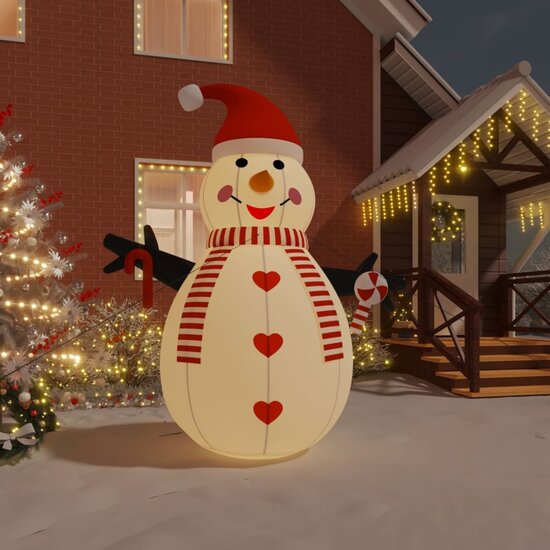 Sneeuwpop opblaasbaar met LED&#039;s 300 cm