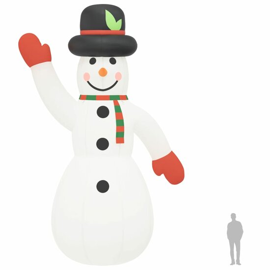Sneeuwpop Met Led&#039;s Opblaasbaar 1000 cm