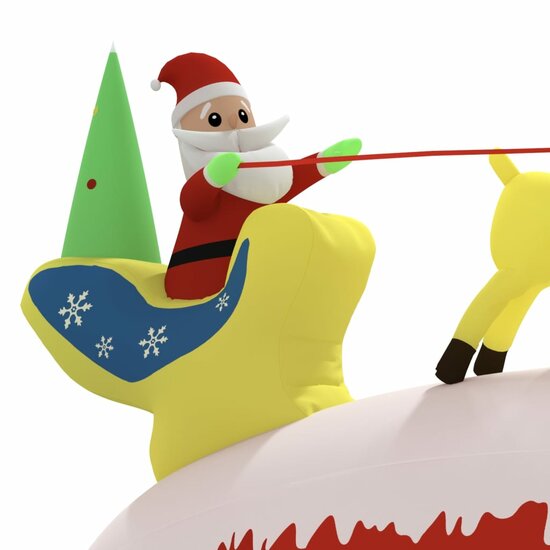 Kerstdecoratie Kerstman En Rendieren Opblaasbaar Led 1 145 cm