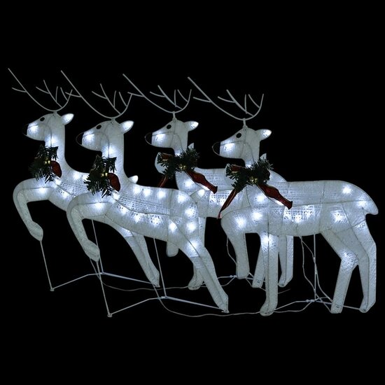 Kerstrendieren 4 st 80 LED&#039;s wit