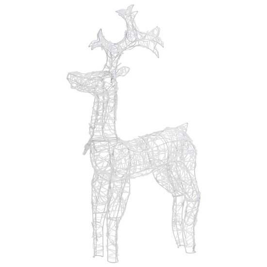Kerstversiering Rendier Acryl Warmwit 1 3 60 x 16 x 100 cm