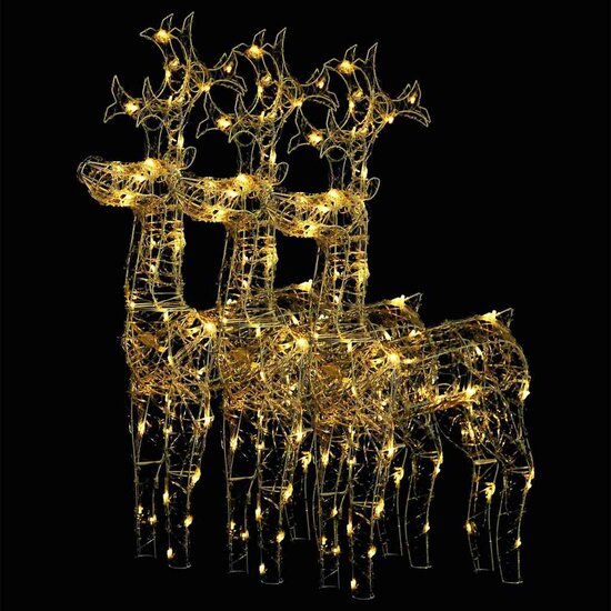 Kerstversiering Rendier Acryl Warmwit 1 3 60 x 16 x 100 cm