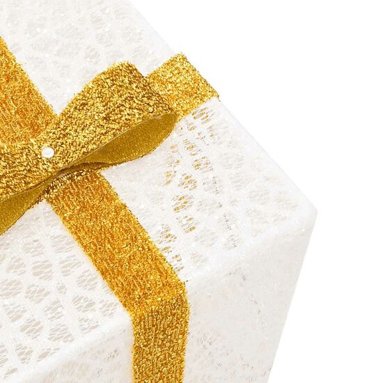 Kerstfiguur cadeaudoos 3 st verlicht 64 warmwitte LED&#039;s