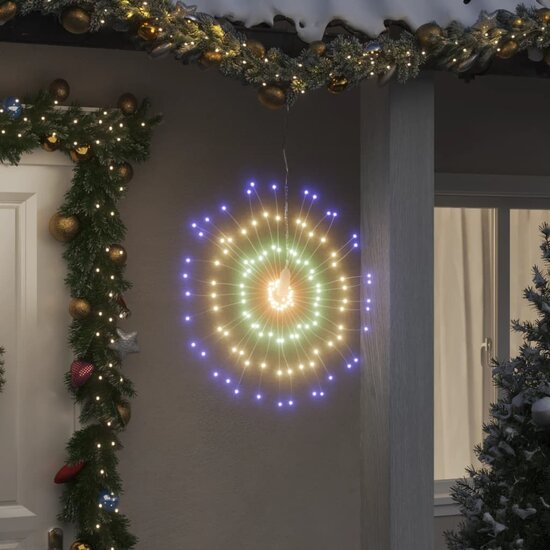 Kerstverlichting Vuurwerk 140 Meerkleurige Led&#039;s 17 Cm Multikleur