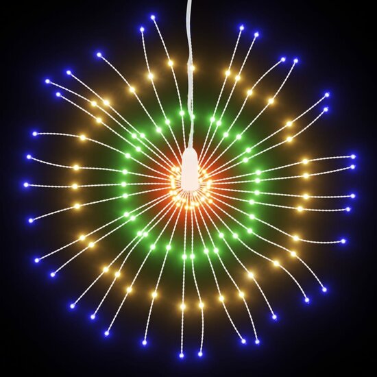 Kerstverlichting Vuurwerk 140 Meerkleurige Led&#039;s 17 Cm Multikleur