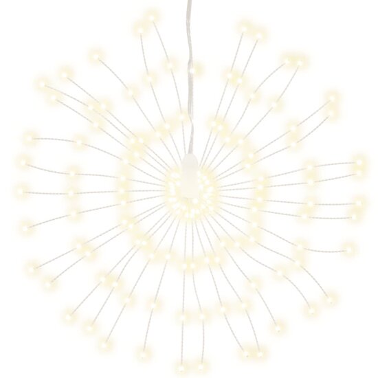 Kerstverlichting vuurwerk 140 warmwitte LED&#039;s 17 cm