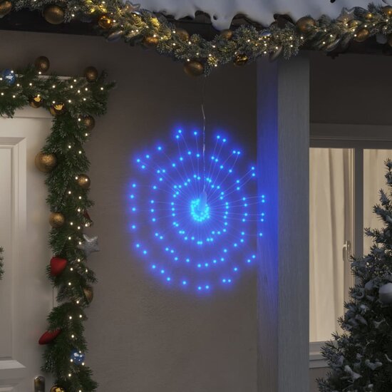 Kerstverlichting Vuurwerk 140 E Led&#039;s 17 Cm Blauw