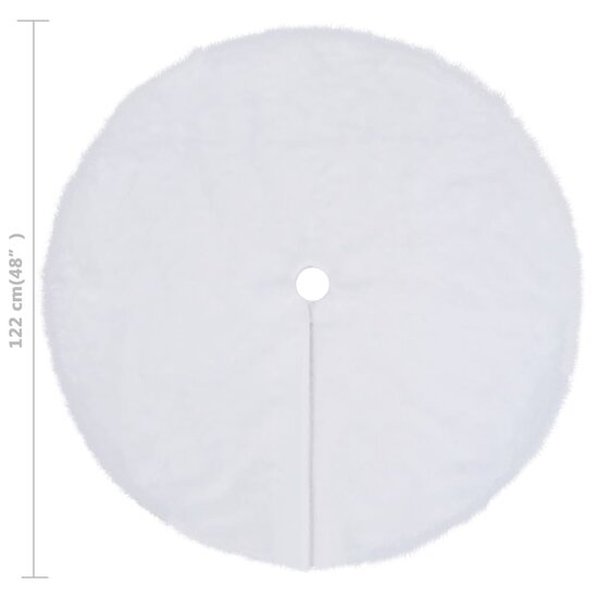 Kerstboomrok 122 cm kunstvacht wit
