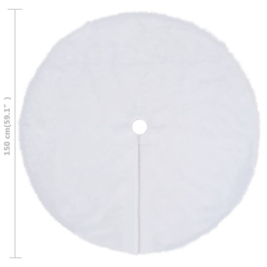 Kerstboomrok 150 cm kunstvacht wit
