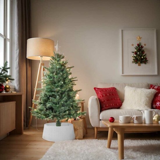Kerstboomrok &Oslash;65x23 cm kunststof wit