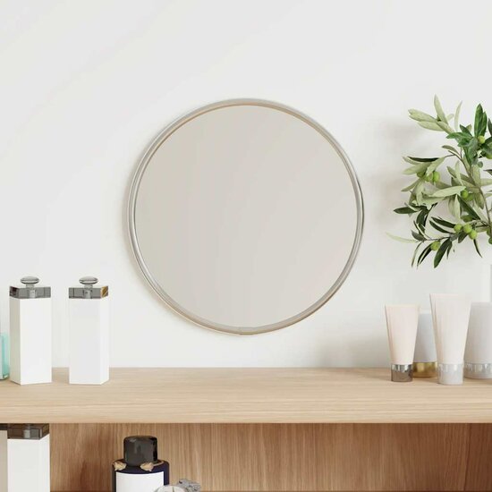 Wandspiegel rond &Oslash;20 cm zilverkleurig