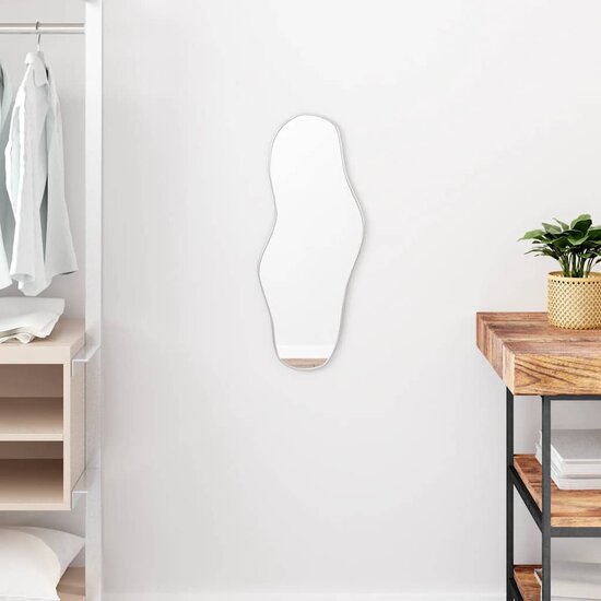 Wandspiegel 60x25 cm zilverkleurig