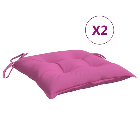 Stoelkussens Stof Roze 2 40 x 40 x 7 cm
