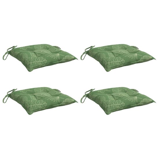 Stoelkussens Stof Bladpatroon 4 40 x 40 x 7 cm