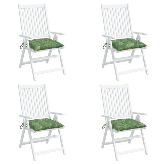 Stoelkussens Stof Bladpatroon 4 40 x 40 x 7 cm