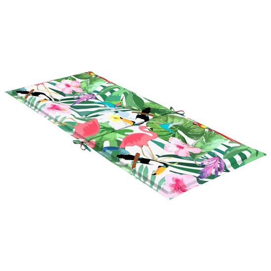 Tuinstoelkussens Stof Meerkleurig 2 120 x 50 x 3 cm Groen en roze