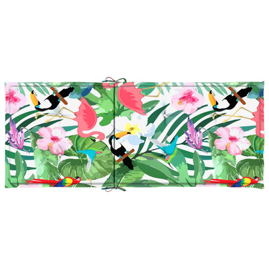 Tuinstoelkussens Stof Meerkleurig 2 120 x 50 x 3 cm Groen en roze
