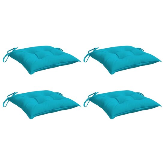 Stoelkussens Stof Turquoise 4 50 x 50 x 7 cm