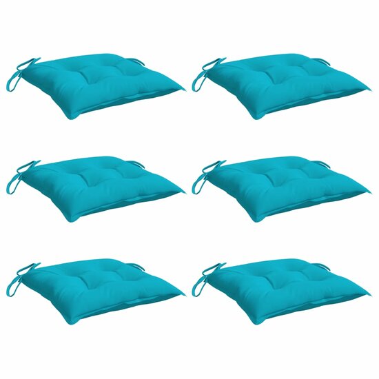 Stoelkussens Stof Turquoise 6 50 x 50 x 7 cm