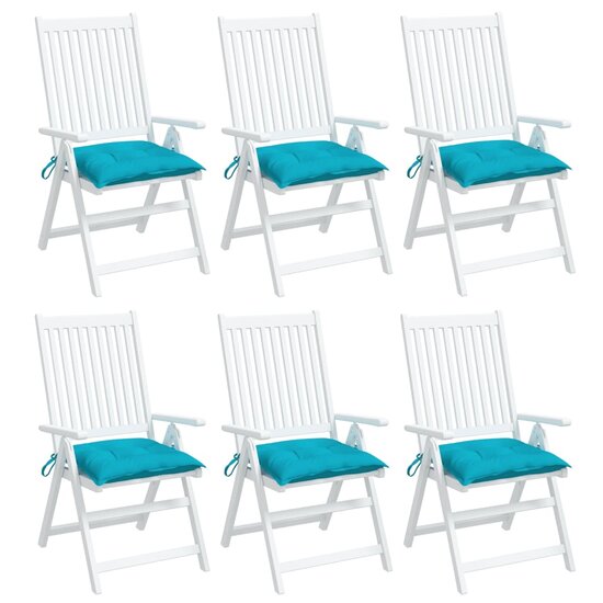 Stoelkussens Stof Turquoise 6 50 x 50 x 7 cm