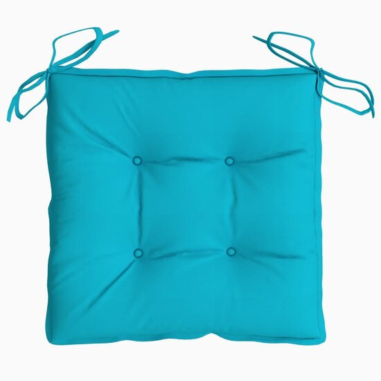 Stoelkussens Stof Turquoise 6 50 x 50 x 7 cm
