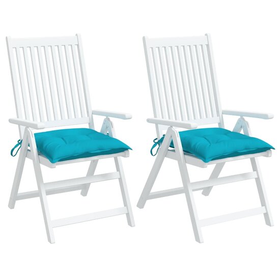Stoelkussens Stof Turquoise 2 50 x 50 x 7 cm