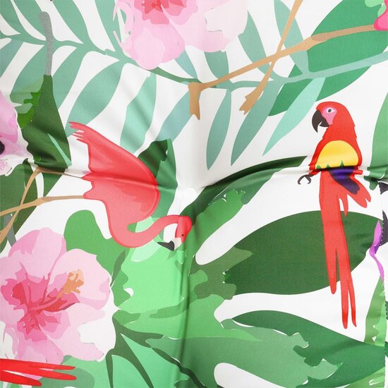 Stoelkussens Stof Meerkleurig Groen En Roze 2 40 x 40 x 7 cm