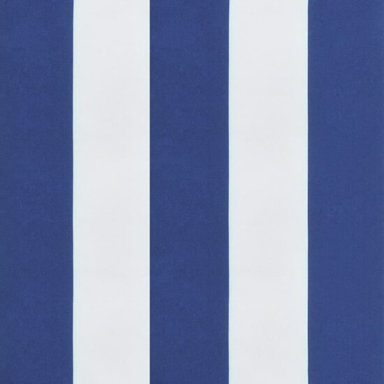 Stoelkussens Lage Rug Gestreept Stof En 6 100 x 50 x 4 cm Blauw en wit