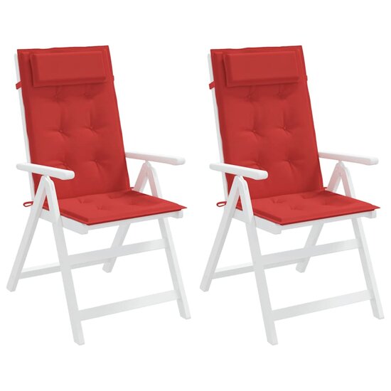 Stoelkussens Hoge Rug Oxford Stof 2 Rood