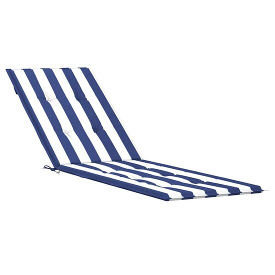 Terrasstoelkussen Gestreept Oxford Stof Blauw en wit