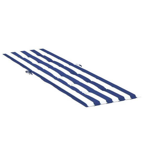 Terrasstoelkussen Gestreept Oxford Stof Blauw en wit