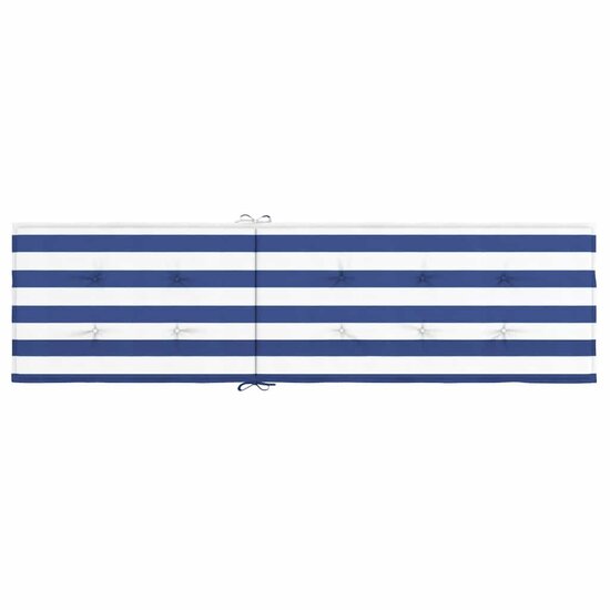 Terrasstoelkussen Gestreept Oxford Stof Blauw en wit