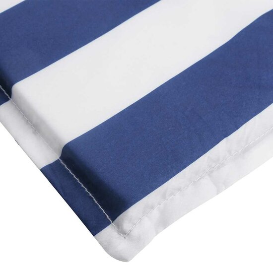Terrasstoelkussen Gestreept Oxford Stof Blauw en wit