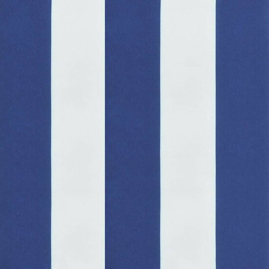 Terrasstoelkussen Gestreept Oxford Stof Blauw en wit