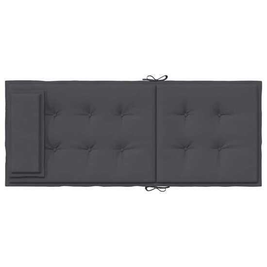 Stoelkussens 2 st hoge rug oxford stof antracietkleurig