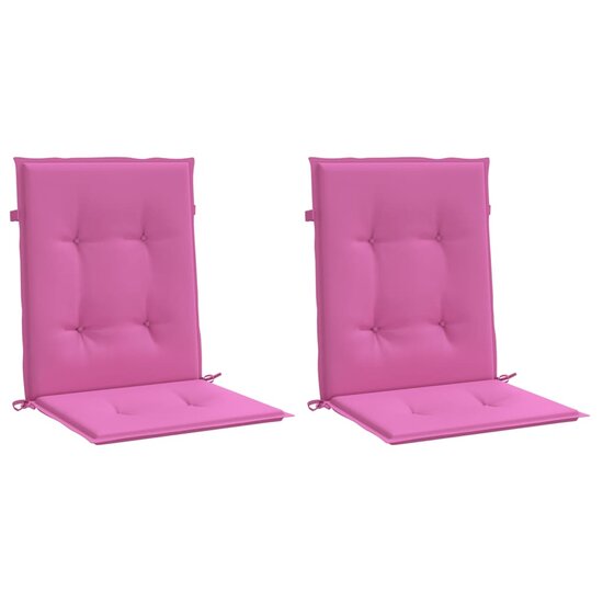 Stoelkussens Lage Rug Stof 2 100 x 50 x 4 cm Roze