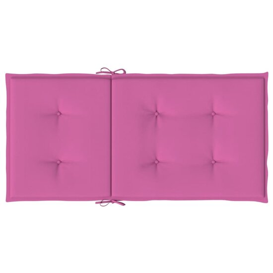 Stoelkussens Lage Rug Stof 2 100 x 50 x 4 cm Roze