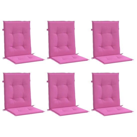 Stoelkussens Lage Rug Stof 6 100 x 50 x 4 cm Roze