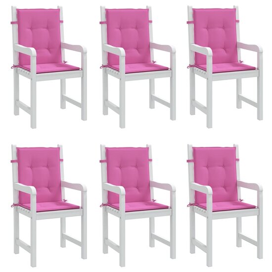 Stoelkussens Lage Rug Stof 6 100 x 50 x 4 cm Roze