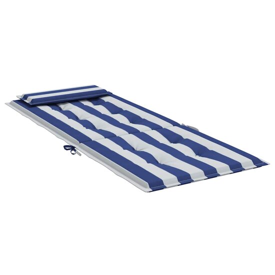 Stoelkussens Hoge Rug Gestreept Stof Oxford En 6 Blauw en wit